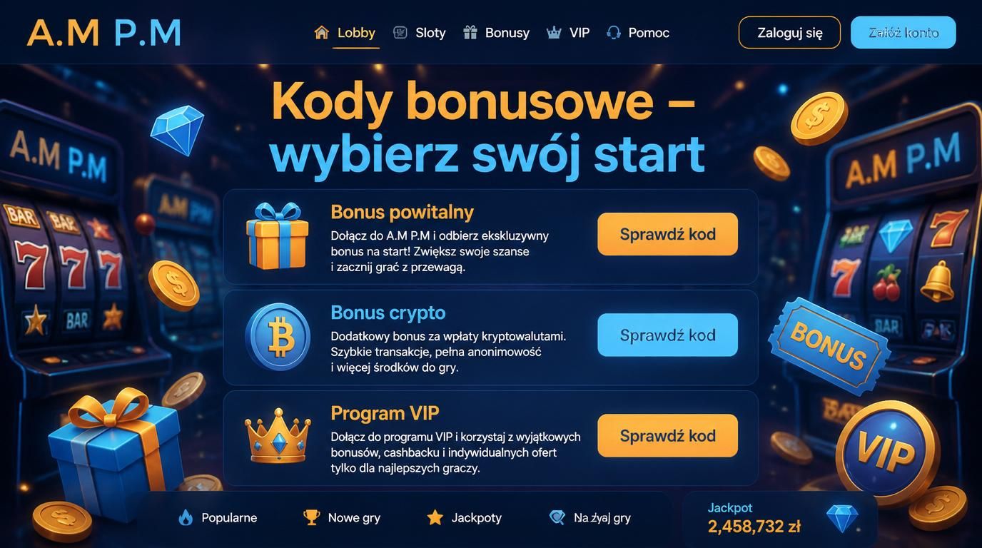  Lista kodów bonusowych z opcją wyboru 