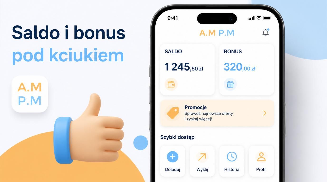 Saldo i bonus widoczny od razu